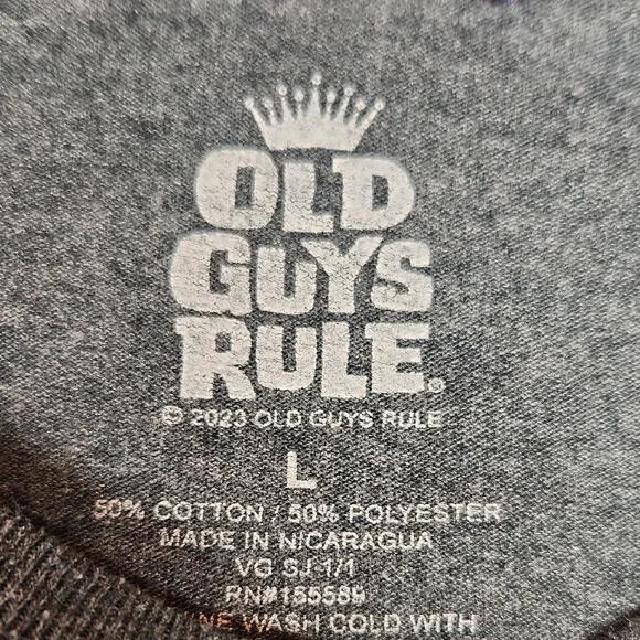 Mens Novelty Gray T Shirt Sz L - Picture 6 of 6